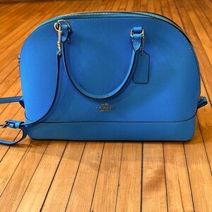 Coach blue hand bag